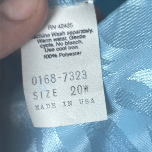 VINTAGE Alexis PLUS size Elegant Light Blue Dress - Picture 7 of 10